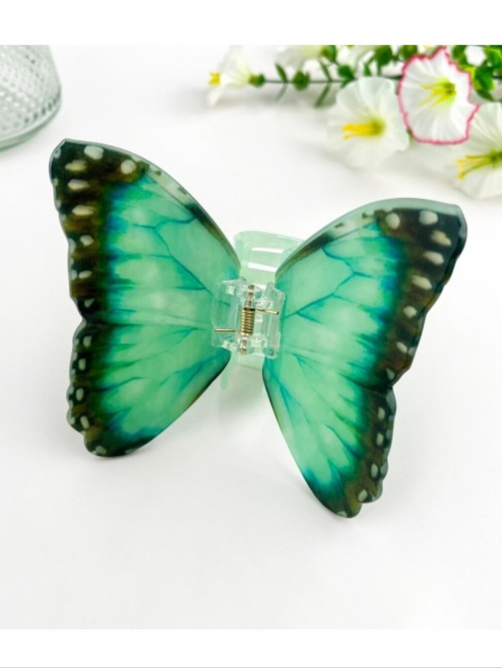 🦋💚 Teal Green Butterfly Hair Claw Clip